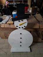 Houten sneeuwman, Hobby en Vrije tijd, Feestartikelen, Ophalen, Zo goed als nieuw