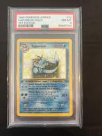 12/64 vaporeon 1e psa 8 € 230,00 holo, Ophalen of Verzenden, Losse kaart