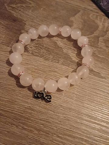 Bracelet amour Quartz rose  beschikbaar voor biedingen