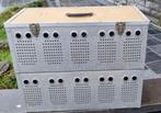 Lot de 2 paniers à transport de pigeons (10 pig. et 5 pig.), Ophalen, Gebruikt, Aluminium, Overige typen