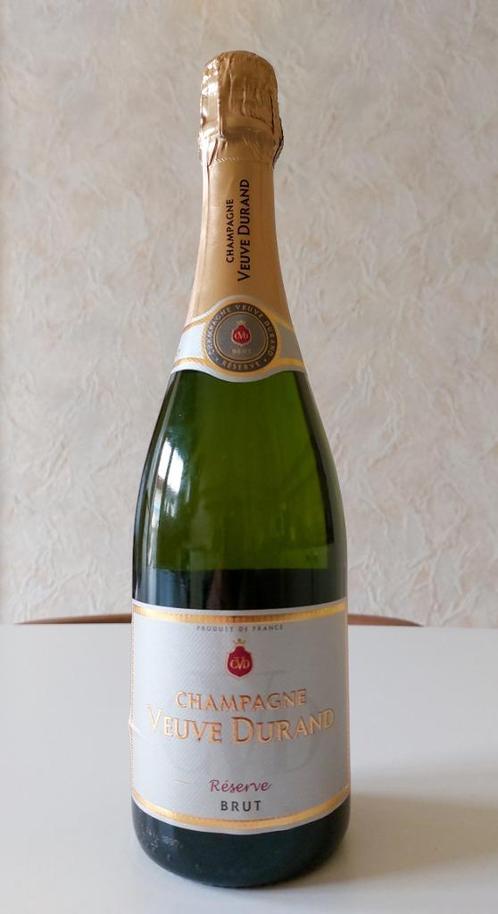 1 fles champagne Veuve Durand Réserve Brut, Verzamelen, Wijnen, Champagne, Ophalen