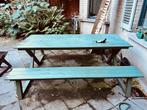 Aluminium picknicktafel Mundo – groen, 200x174 cm, Tuin en Terras, Picknicktafels, Ophalen, Zo goed als nieuw, Rechthoekig, Aluminium