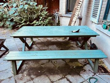 Aluminium picknicktafel Mundo – groen, 200x174 cm  beschikbaar voor biedingen