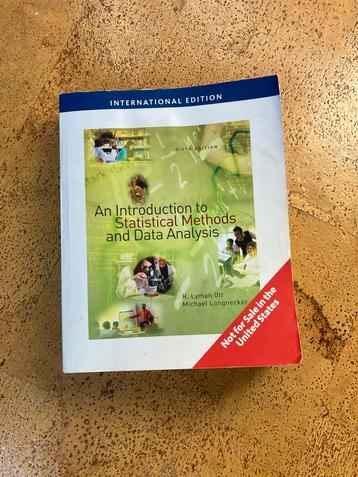 An introduction to statistical methods and data analysis beschikbaar voor biedingen