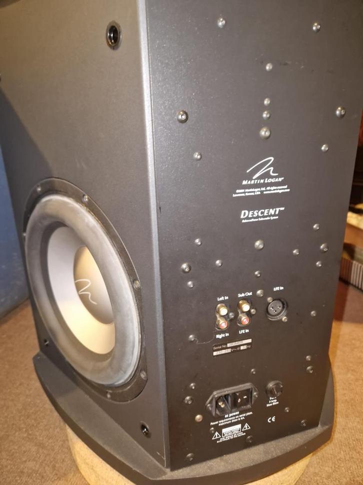 Enceinte woofer Martin Logan Descent, Audio, Tv en Foto, Luidsprekerboxen, Ophalen