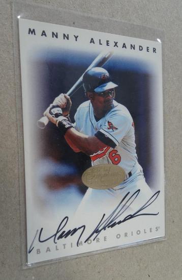 1996 MLB Manny Alexander Leaf gold signature beschikbaar voor biedingen