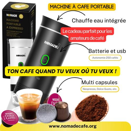 Nomad café draagbare koffiemachine, Elektronische apparatuur, Koffiezetapparaten, Nieuw, Gemalen koffie, Koffiepads en cups, Overige typen
