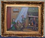 Primitieve schilderij - Olie op paneel - Niet gesigneerd, Antiquités & Art, Art | Peinture | Classique, Enlèvement ou Envoi