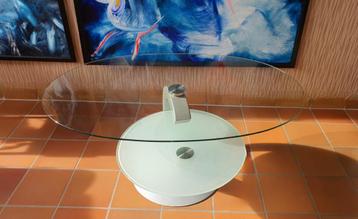 Table de salon en verre, table basse contemporaine moderne, 