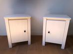 Witte houten nachtkastjes, Huis en Inrichting, Slaapkamer | Nachtkastjes, Ophalen, Minder dan 45 cm, 55 tot 70 cm, Zo goed als nieuw