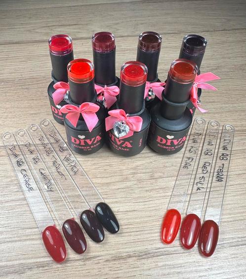 Diva Gellak rubberbase Red collectie, Bijoux, Sacs & Beauté, Beauté | Cosmétiques & Maquillage, Neuf, Maquillage, Mains et Ongles