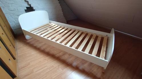 Eenpersoonsbed „Kiddy”, Huis en Inrichting, Slaapkamer | Bedden, Gebruikt, Eenpersoons, 90 cm, 200 cm, Hout, Wit, Ophalen