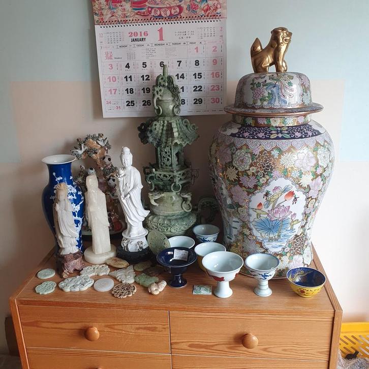 China jade, porcelein, brons, e.a. verzameling., Antiek en Kunst, Antiek | Porselein, Ophalen