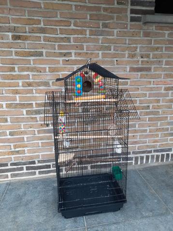 Grote vogelkooi met accessoires  beschikbaar voor biedingen