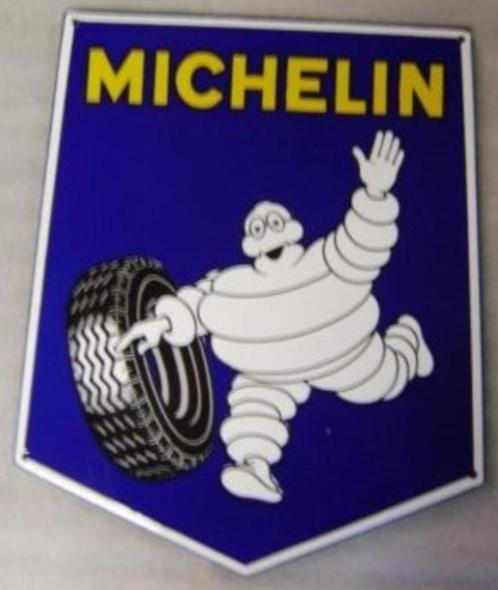 Michelin bibendum emaille reclame bord mancave garage borden, Collections, Marques & Objets publicitaires, Comme neuf, Panneau publicitaire