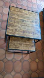 Tables gigognes en bois de magnolia, Maison & Meubles, Tables | Tables de salon, Enlèvement ou Envoi, Autres essences de bois