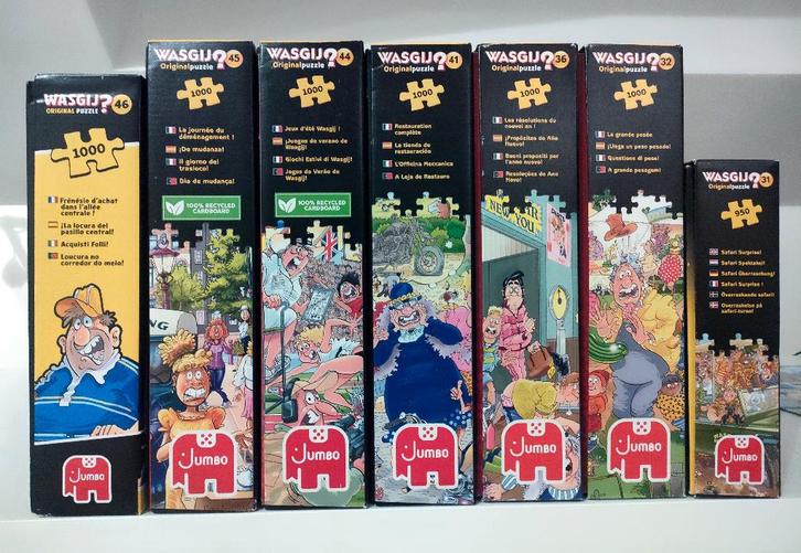 puzzels Wasgij?, Hobby & Loisirs créatifs, Sport cérébral & Puzzles, Comme neuf, Puzzle, 500 à 1500 pièces, Enlèvement ou Envoi