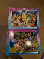 2 puzzels sneeuwwitje 24 stuks, Ophalen of Verzenden, Zo goed als nieuw