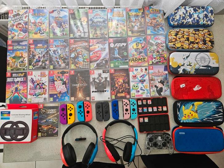 Jeux nintendo switch et accesoires, Games en Spelcomputers, Spelcomputers | Nintendo Switch, Zo goed als nieuw, Ophalen of Verzenden