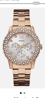 Guess horloge met roze strass, Handtassen en Accessoires, Armbanden, Ophalen, Gebruikt, Met strass