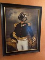 Schilderij hond in uniform, Ophalen, Zo goed als nieuw