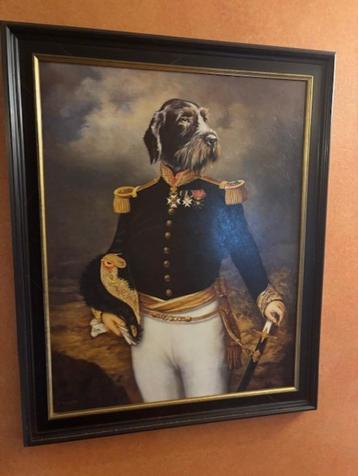 Schilderij hond in uniform beschikbaar voor biedingen