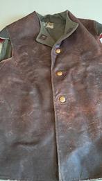 BELGIQUE - ABL - GILET DE MOTOCYCLISTE EN CUIR - ANNEES 50, Ophalen of Verzenden, Landmacht, Kleding of Schoenen