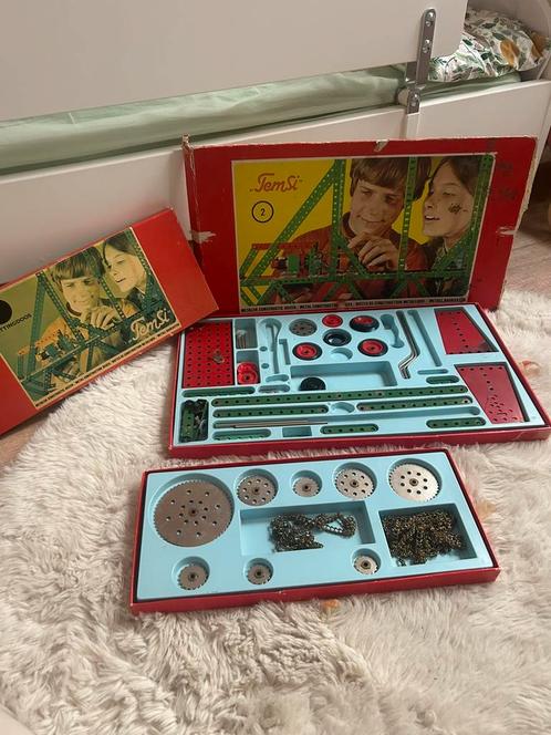 Temsi Meccano metalen bouwdoos nr. 2 – vintage, Antiek en Kunst, Antiek | Speelgoed, Ophalen of Verzenden