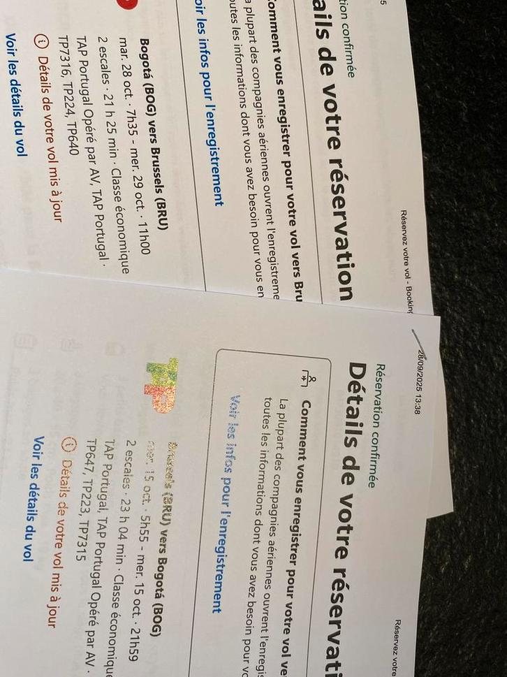 Billets d’avion, Tickets en Kaartjes, Overige Tickets en Kaartjes, Twee personen