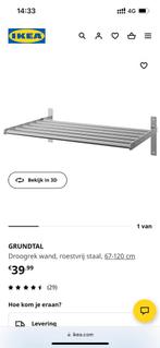 Ikea uitschuifbaar droogrek wand 66 - 120 cm, Zo goed als nieuw, Ophalen