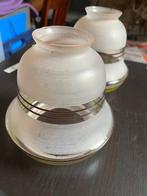 2 Globes pour lustres ou appliques en verre de couleur rose, Enlèvement, Utilisé