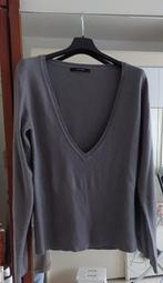 Pull grand décolleté V gris, Vero Moda, taille L, Vero Moda, Maat 42/44 (L), Ophalen of Verzenden, Grijs