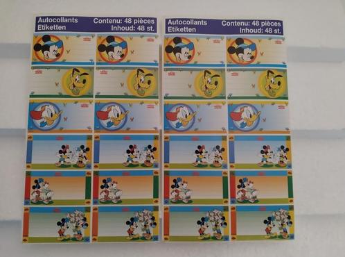 Vintage 24x Disney Etiketten - Ongebruikte staat, Verzamelen, Disney, Nieuw, Papier, Kaart of Schrift, Donald Duck, Ophalen of Verzenden