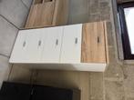 Moderne ladekast van JYSK – 5 ruime lades, eiken/wit, Ophalen, Minder dan 50 cm, Gebruikt, 5 laden of meer