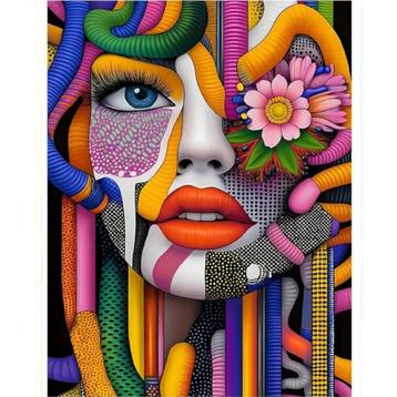 Diamond Painting abstract lippen 25x20cm Painting 20x15cm beschikbaar voor biedingen