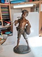 Beeld jongen met koren en rakel , zamak, Antiek en Kunst, Ophalen of Verzenden