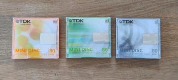 TDK mini disc 80 min (3 stuks) beschikbaar voor biedingen