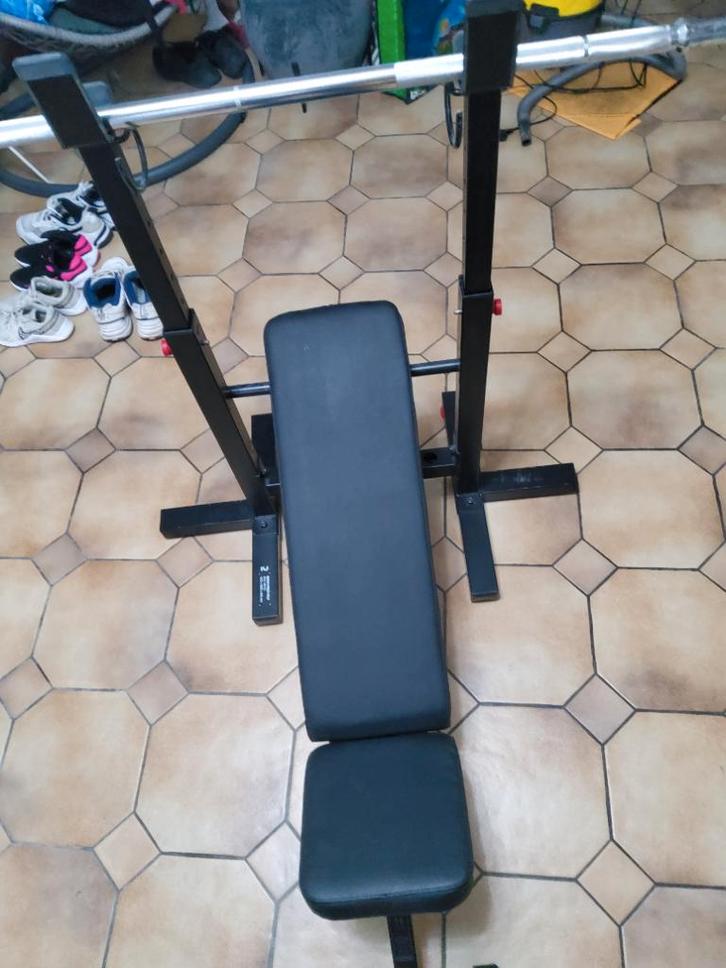 BANC MUSCULATION + HALTÈRES, Sport en Fitness, Fitnessapparatuur, Ophalen of Verzenden