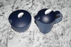 melk en suikerpotje van Tupperware, Huis en Inrichting, Ophalen of Verzenden, Zo goed als nieuw, Blauw, Beker of Kan