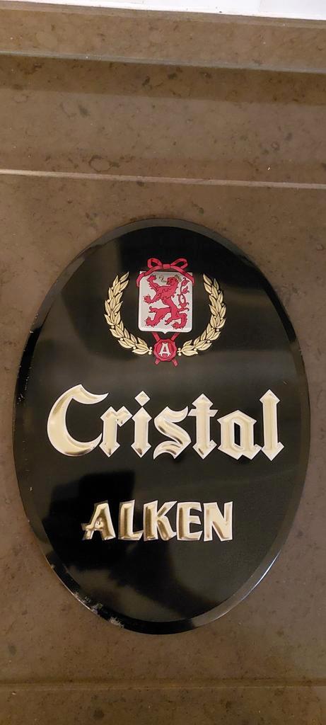 Ovaal blik Cristal Alken 1962 Zeer goede staat, Verzamelen, Merken en Reclamevoorwerpen, Gebruikt, Reclamebord, Ophalen of Verzenden