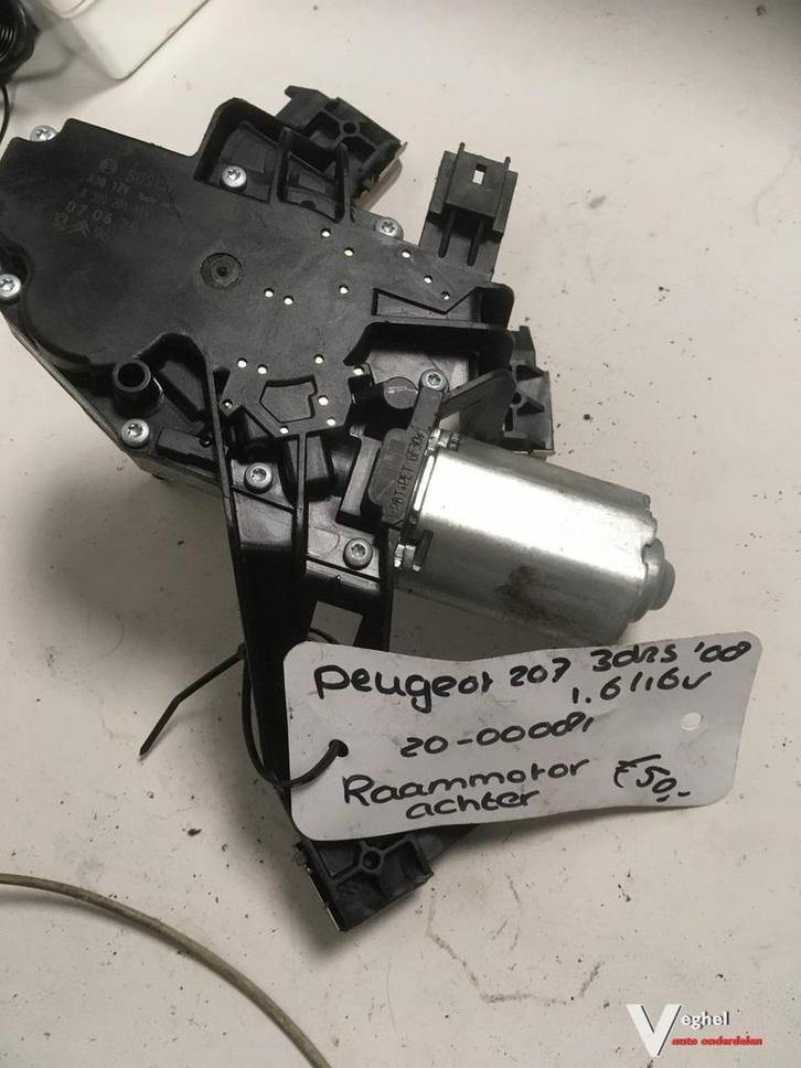 Peugeot 207 3 drs 2008 ruitenwissermotor achter, Autos : Pièces & Accessoires, Vitres & Accessoires, Utilisé, Enlèvement ou Envoi