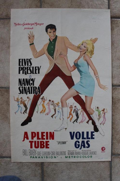 filmaffiche Elvis Presley Speedway 1968 filmposter, Verzamelen, Posters, Zo goed als nieuw, Film en Tv, A1 t/m A3, Rechthoekig Staand