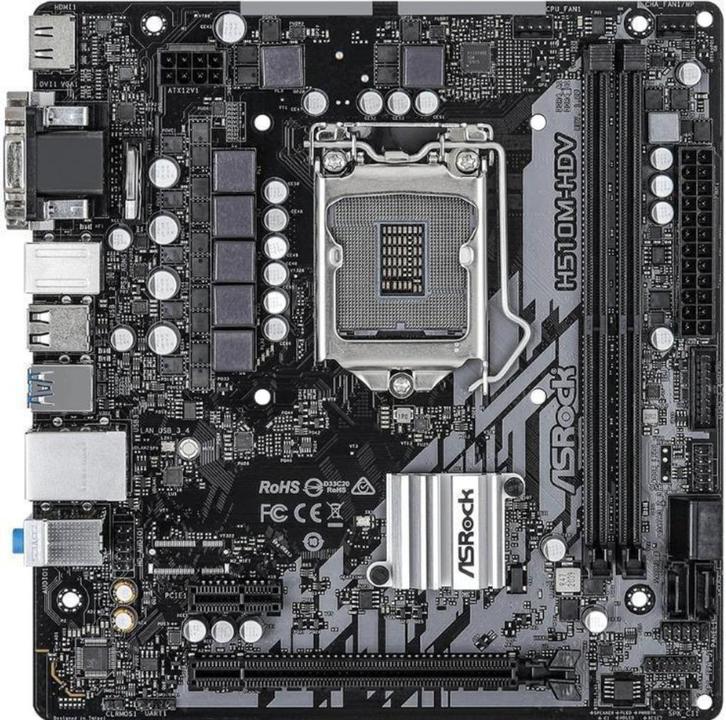Asrock H510M-HDV Micro-ATX LGA1200, Computers en Software, Moederborden, Zo goed als nieuw, Intel, DDR4, Ophalen of Verzenden