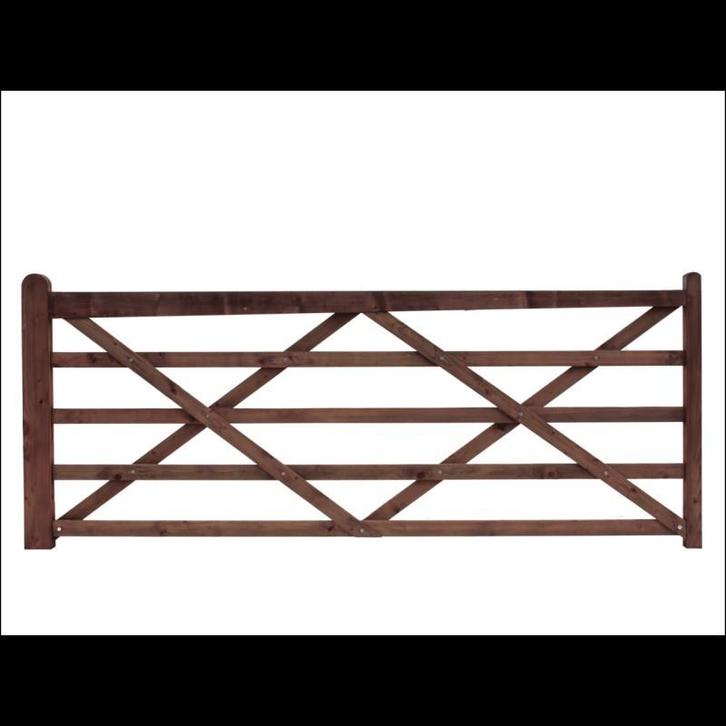 Weidepoort 3m tropisch hardhout, Tuin en Terras, Tuinhekken en Hekwerk, Zo goed als nieuw, Hout, Ophalen