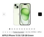 I phone 15, Télécoms, Téléphonie mobile | Apple iPhone, Comme neuf, Vert, 128 GB