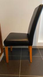 Set van 8 zwarte kunstleren stoelen, Huis en Inrichting, Ophalen, Gebruikt, Zwart, Similicuir noir sobre et intemporel