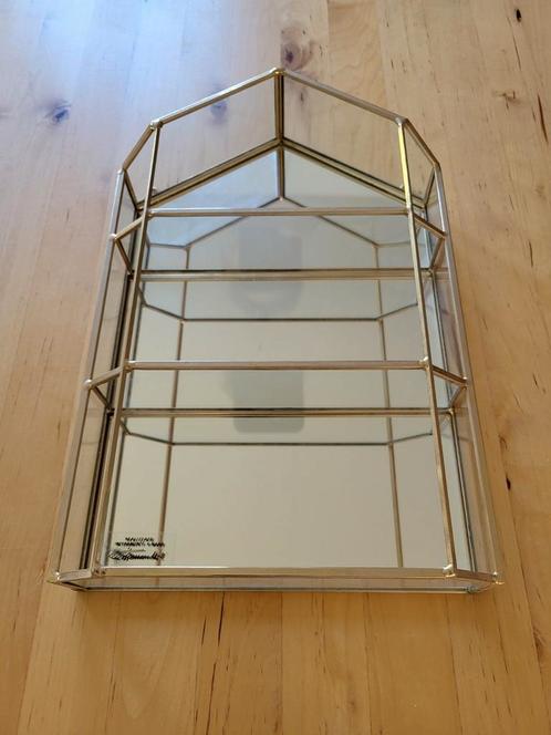 Vintage messing spiegelrek/wandrek (Italiaanse, handgemaakt), Huis en Inrichting, Woonaccessoires | Wandplanken en Boekenplanken