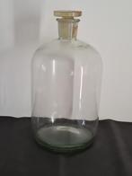 grote oude glazen fles - apothekersfles met glazen stop, Antiek en Kunst, Ophalen of Verzenden