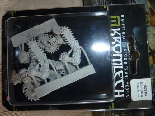 WARHAMMER 40K ORK MECHANICAL SAW ARMS 6PCS RESIN "KROMLECH", Hobby en Vrije tijd, Wargaming, Nieuw, Warhammer, Accessoires, Ophalen