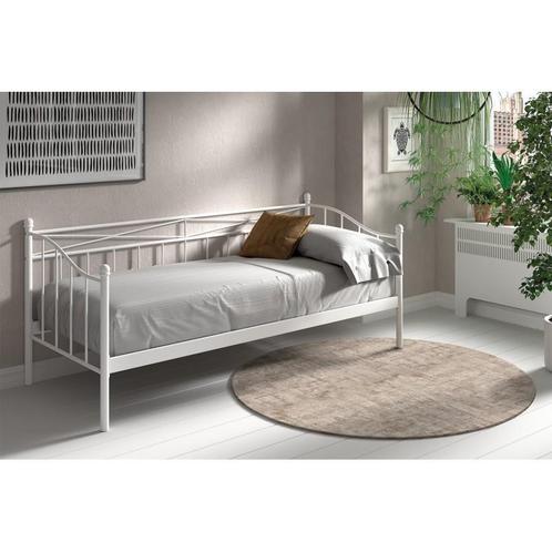 Bed van wit of zwart metaal 200/90 cm, Kinderen en Baby's, Kinderkamer | Bedden, Nieuw, 180 cm of meer, 85 tot 100 cm, Ophalen of Verzenden